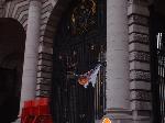 Climbing the central gate