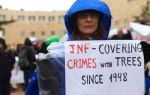 Protest in front of the Jewish National Fund’s office in Jerusalem, 1/2/11