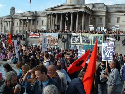 Part of the crowd at Trafalgar Square