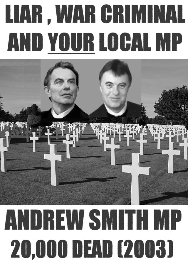 Andrew Smith MP - War Criminal (black and white)