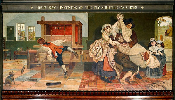 John Kay inventor of the Fly Shuttle, by Ford Madox Brown.
