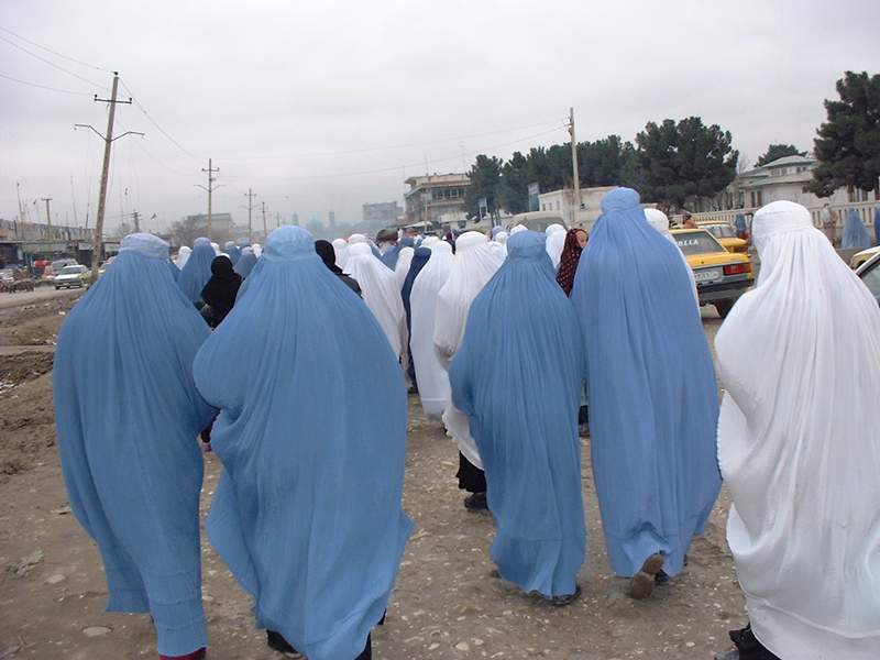 A sea of burqas
