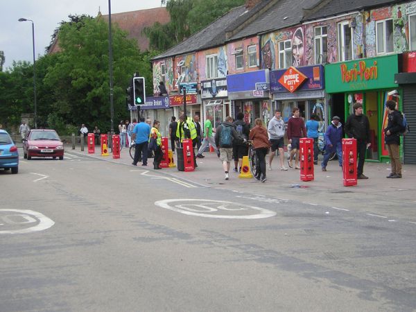 On the way there, Cowley Rd temporarily taken over by Coke signs...