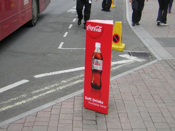 One of those Coke signs up close