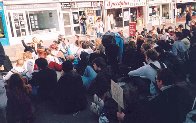 Hereford anarchists anti-war protest